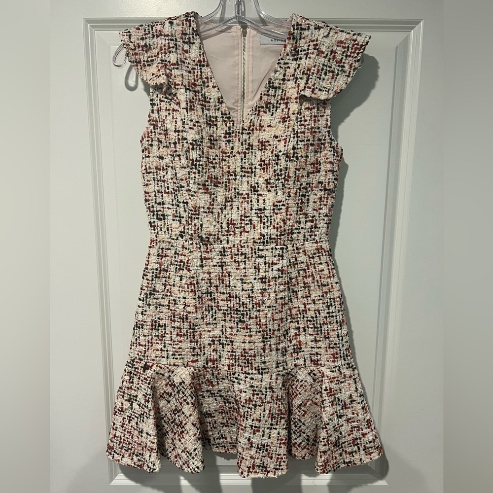 Adelyn Rae Multicolored Tweed Mini Dress